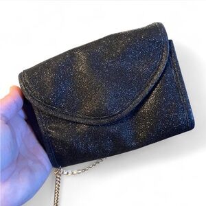 Payless Black glitter clutch
